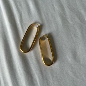 Honora QVC gold plated sterling silver hoops